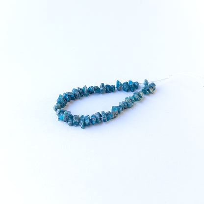 Genuine Neon Apatite stone beads with natural rough texture and bright colour ideal for DIY jewellery making.