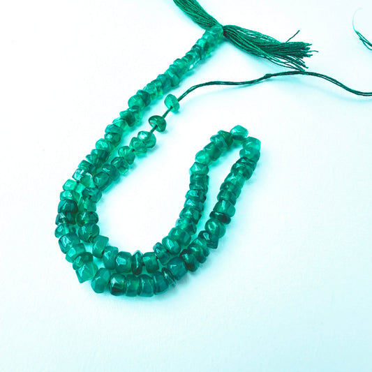 Stone Beads in Onyx with polished smooth wheel cut for handmade jewellery components.