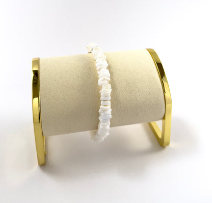 Opal Bracelet | Square Heishi | 6.5mm Bead Size | 18cm Length | Adjustable | 66 Carats