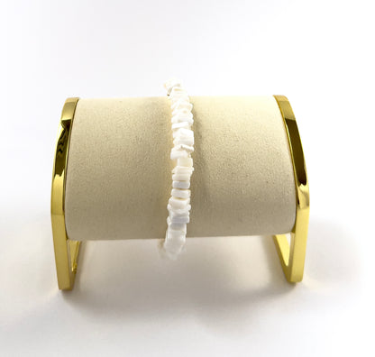 Opal Bracelet | Square Heishi | 6.5mm Bead Size | 18cm Length | Adjustable | 66 Carats