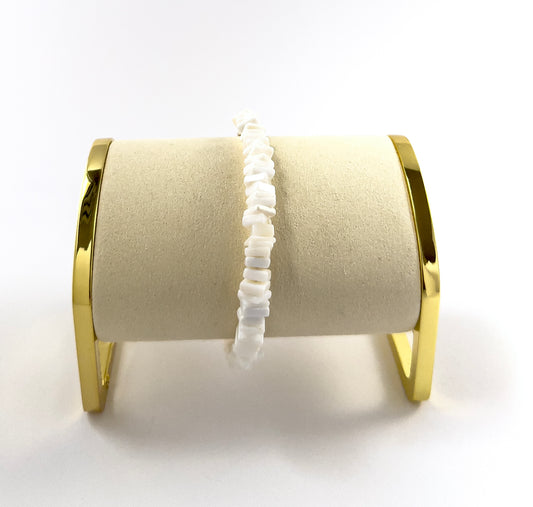 Opal Bracelet | Square Heishi | 6.5mm Bead Size | 18cm Length | Adjustable | 66 Carats