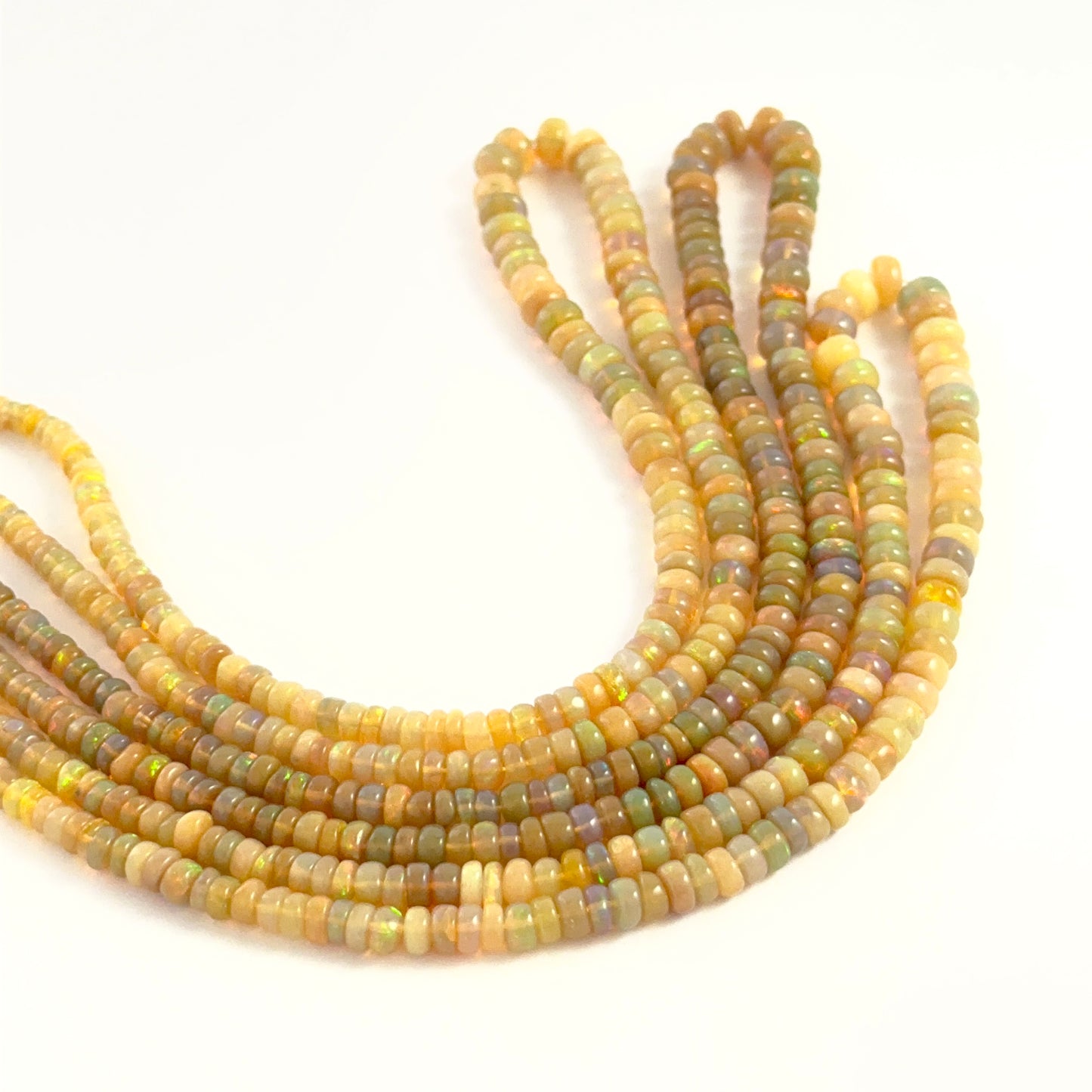 Opal | Smooth Wheel | 3.5-5.5mm Bead Size | 38cm Strand Length