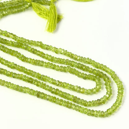 Authentic Peridot stone beads with bright green sparkle, ideal for DIY jewellery makers seeking high‑quality components.