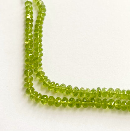 Hand-selected Peridot gemstone beads featuring brilliant shine and refined colour tones.