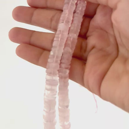 Rose Quatrz | Smooth Wheels | 5.5-12mm Bead Size | 19cm Strand Length