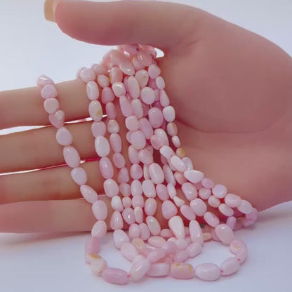 Pink Opal | Smooth Tumble | 4-5mm Bead Size | 31cm Strand Length