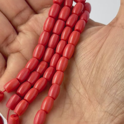 Taiwan Coral | 8.5mm x 6mm Bead Size | Approx. 45 Beads per Strand