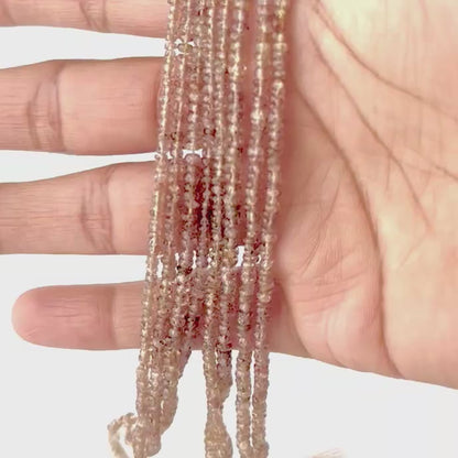 Change Garnet | Faceted Rondelle | 3mm Bead Size | 35cm Strand Length