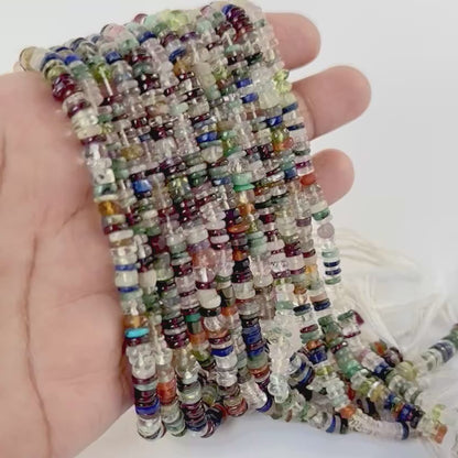 Disco | Smooth Wheel Heishi | 4.5-5mm or 5-5.5mm Bead Size | 20cm Strand Length