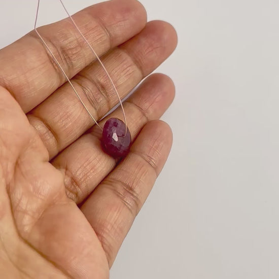 High‑quality faceted Ruby bead for handcrafted necklaces and jewellery projects.