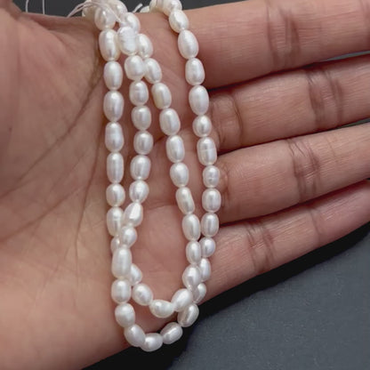 Freshwater Pearls | Oval | 4.5mm Bead Size | 38cm Strand Length