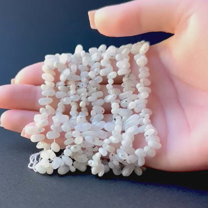 White Rainbow | Smooth Nugget | 5.5-10mm Bead Size | 31cm Strand Length