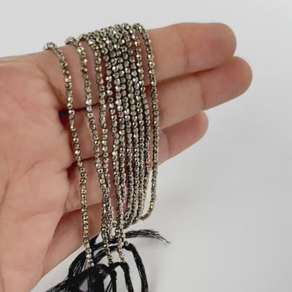 Pyrite | Faceted Rondelle | 2.2mm Bead Size | 31cm Strand Length