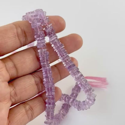 Amethyst | Smooth Square Heishi | 6mm Bead Size | 20cm Strand Length