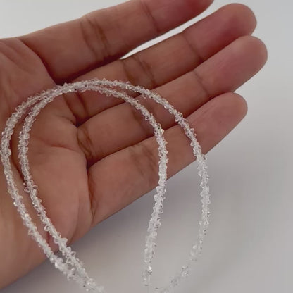 Herkimer Diamond | Chips| 2-2.5mm Bead Size | 40cm Strand Length