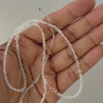 Herkimer Diamond | Chips | 2-2.5mm Bead Size | 30cm Strand Length