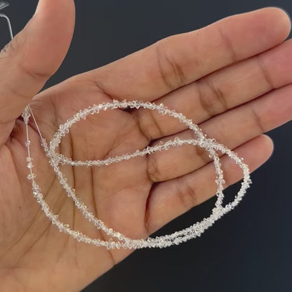 Herkimer Diamond | Chips | 2-3mm Bead Size | 38cm Strand Length