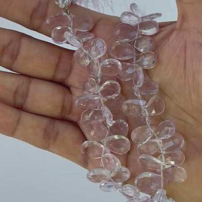 Amethyst | Faceted Briolette  | 7.5-8.5mm Bead Size | 52 Pieces