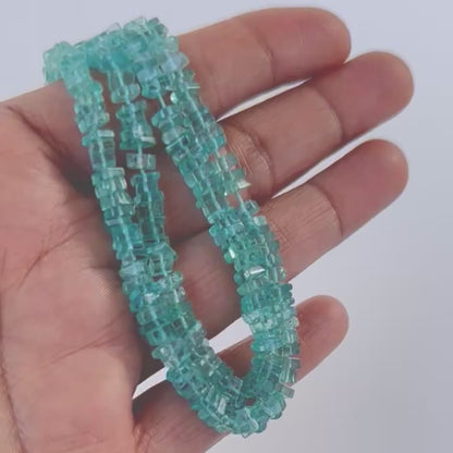 Apatite | Smooth Square Heishi | 4.5-5mm Bead Size | 20cm Strand Length