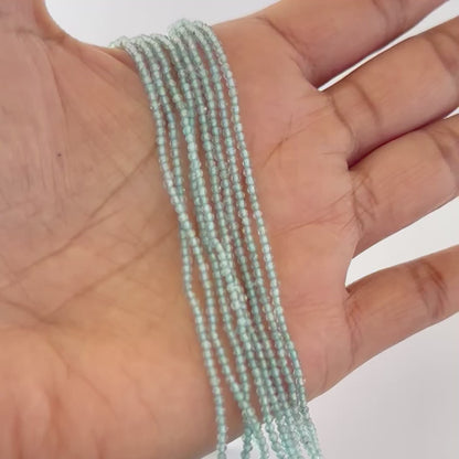 Aquamarine | Faceted Rondelle | 1.9-2.0mm Bead Size | 32cm Strand Length