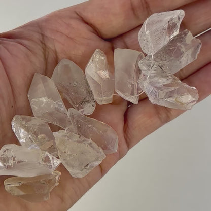 Herkimer Diamond | Rough Drilled | 25-30mm X 10-11mm Bead Size | 12 Pieces | 334 Carats