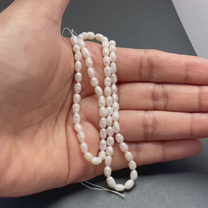 Freshwater Pearls | Oval Fancy | 3.7-3.9mm Bead Size | 35cm Strand Length