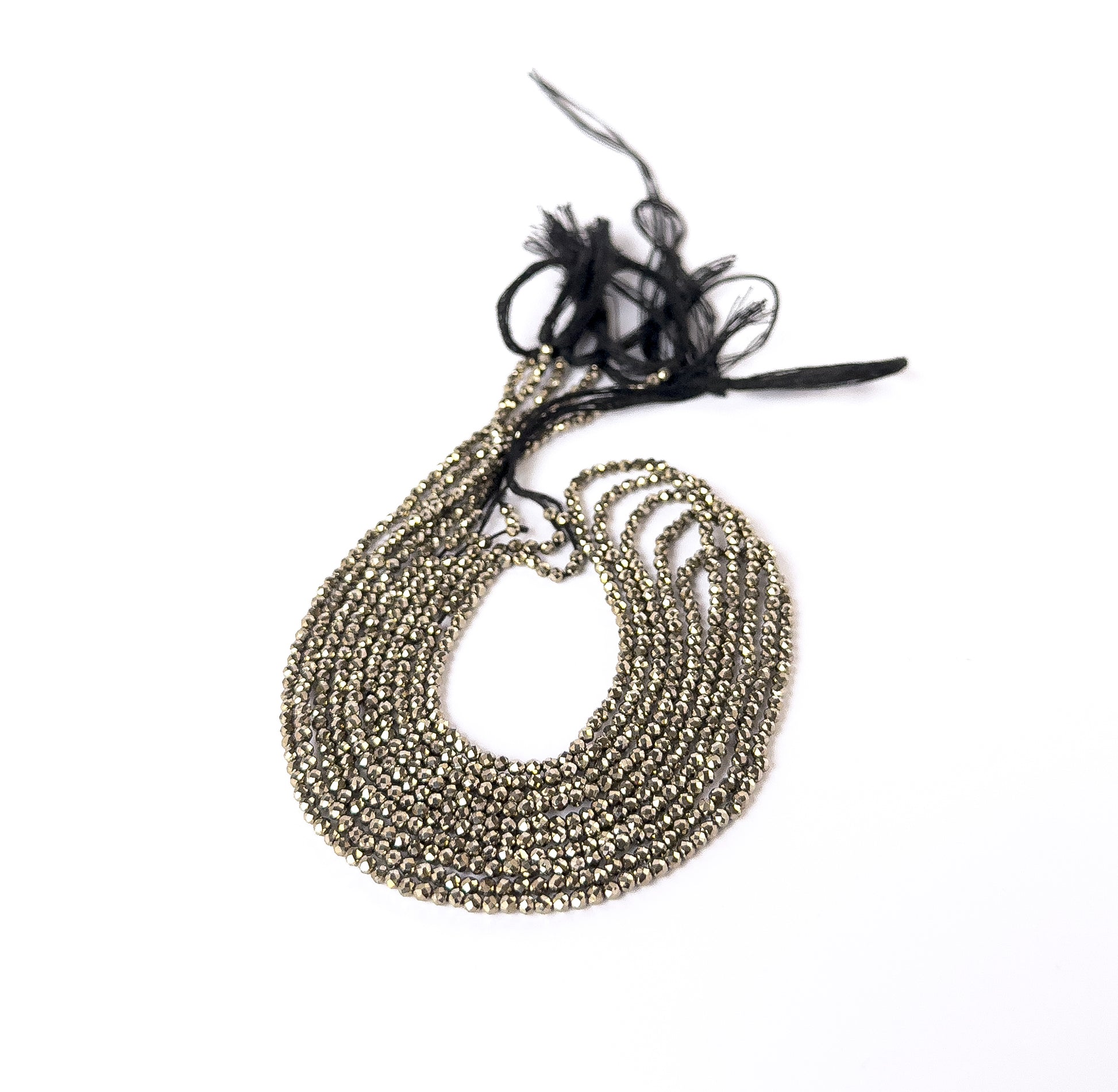 Premium Pyrite rondelle beads showcasing sparkling facets and natural metallic lustre for artisan designs.