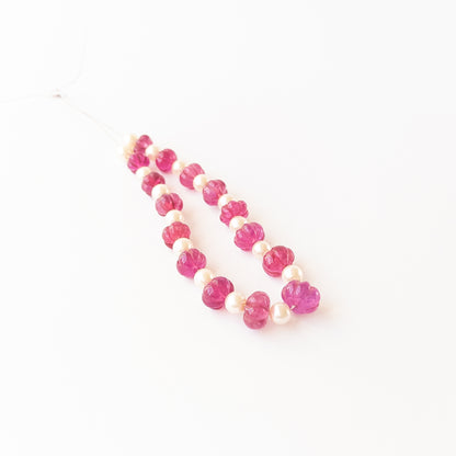 High‑quality pumpkin‑cut beads with polished shine and elegant arrangement ideal for handcrafted jewellery.