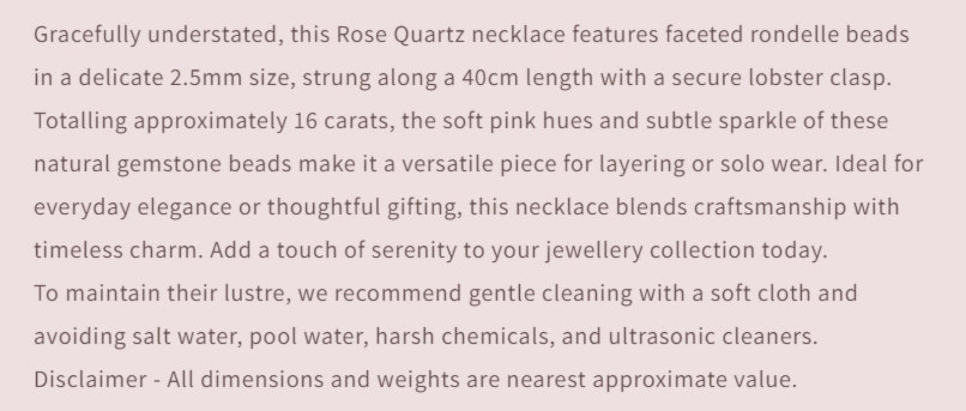 
Text describing the product details of the gemstone beads , as seen on the Australian owned and trusted bead supplier, Melbourne Gemstone Beads.
