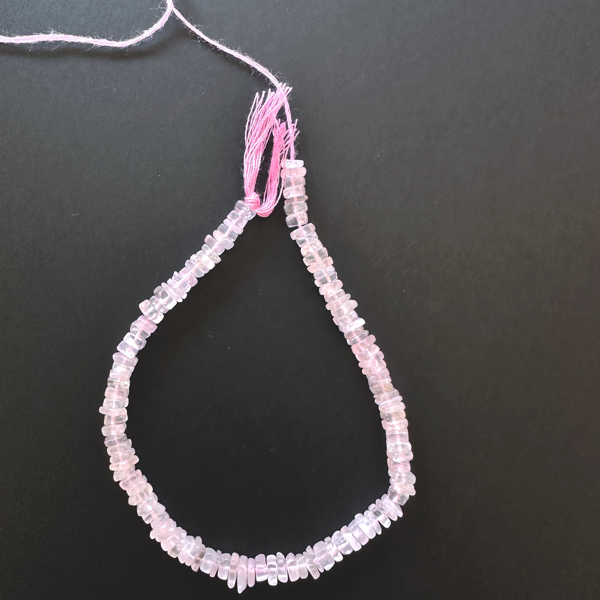 Natural gemstone beads for jewellery, highlighting the romantic elegance of Rose Quartz stones.