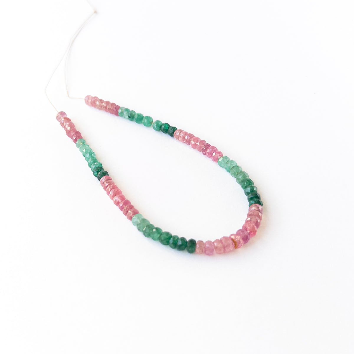 High‑quality faceted rondelle beads with polished brilliance and elegant arrangement ideal for handcrafted jewellery.
