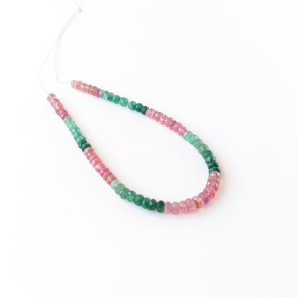 High‑quality faceted rondelle beads with polished brilliance and elegant arrangement ideal for handcrafted jewellery.