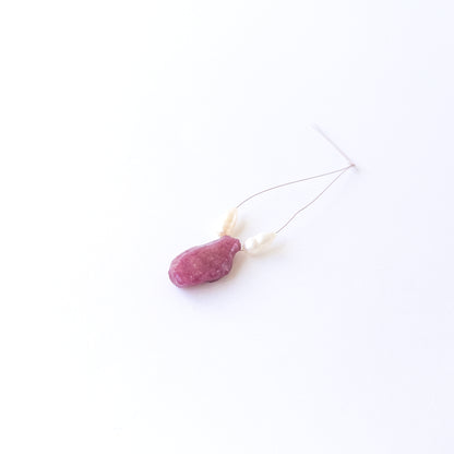 Authentic Ruby and Pearl gemstone beads displaying bold colour, natural inclusions, and handcrafted appeal for DIY jewellery makers.