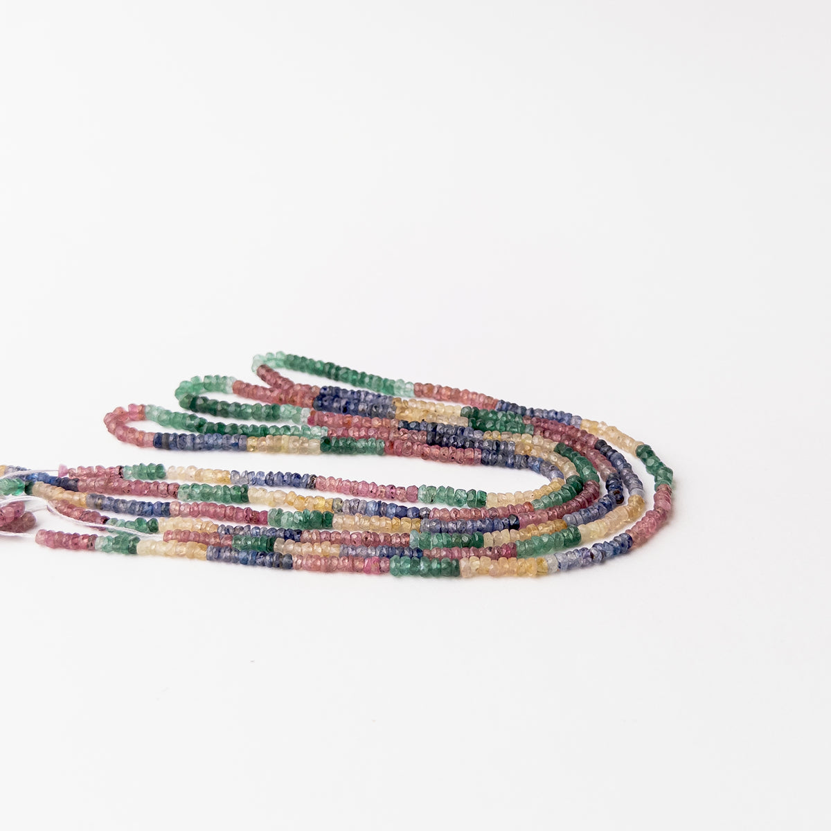 Genuine multi precious gemstone beads arranged on a 42cm strand with brilliant colour variation and premium quality.