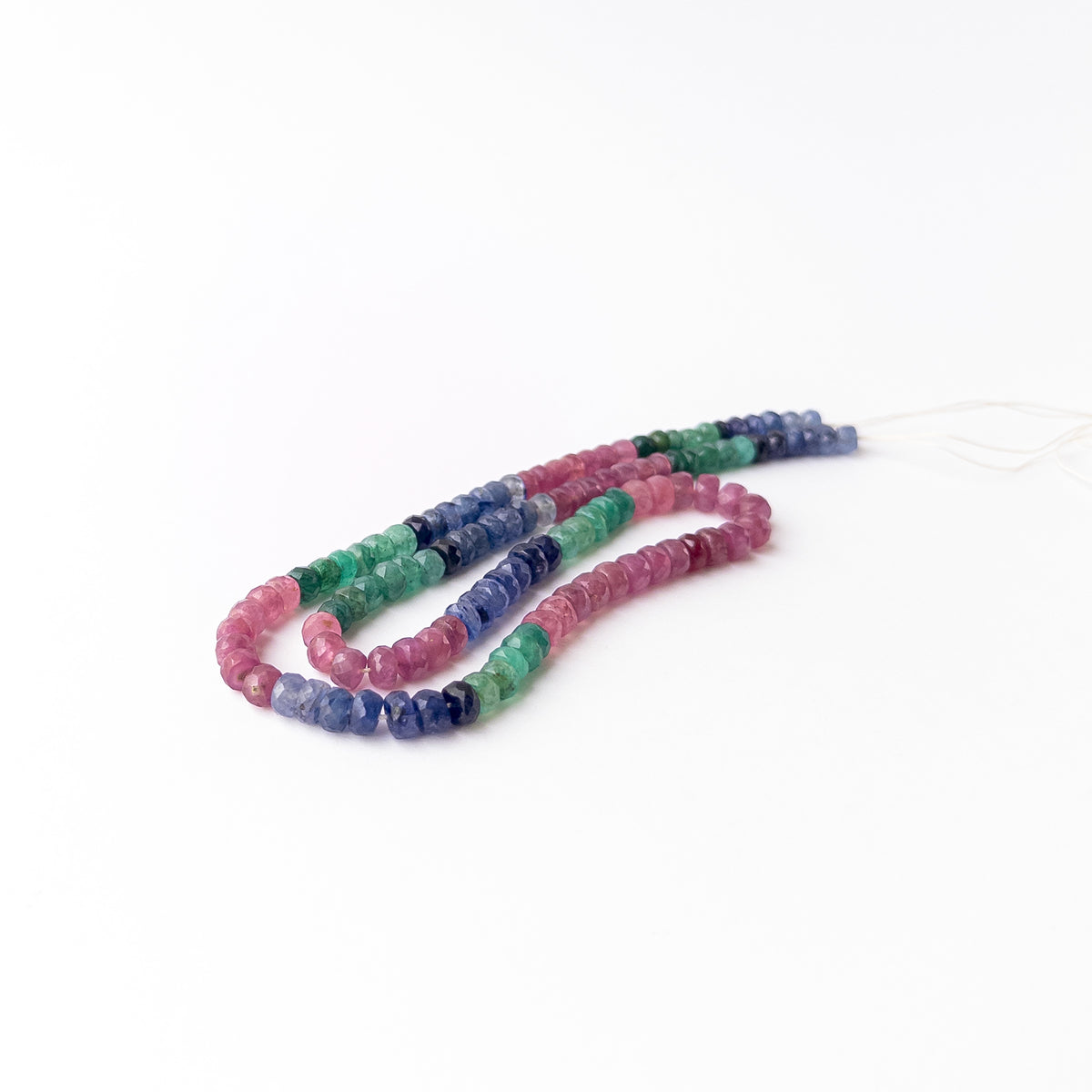 Authentic multi precious stone beads featuring faceted rondelle cuts and luxurious colour blend for jewellery making.