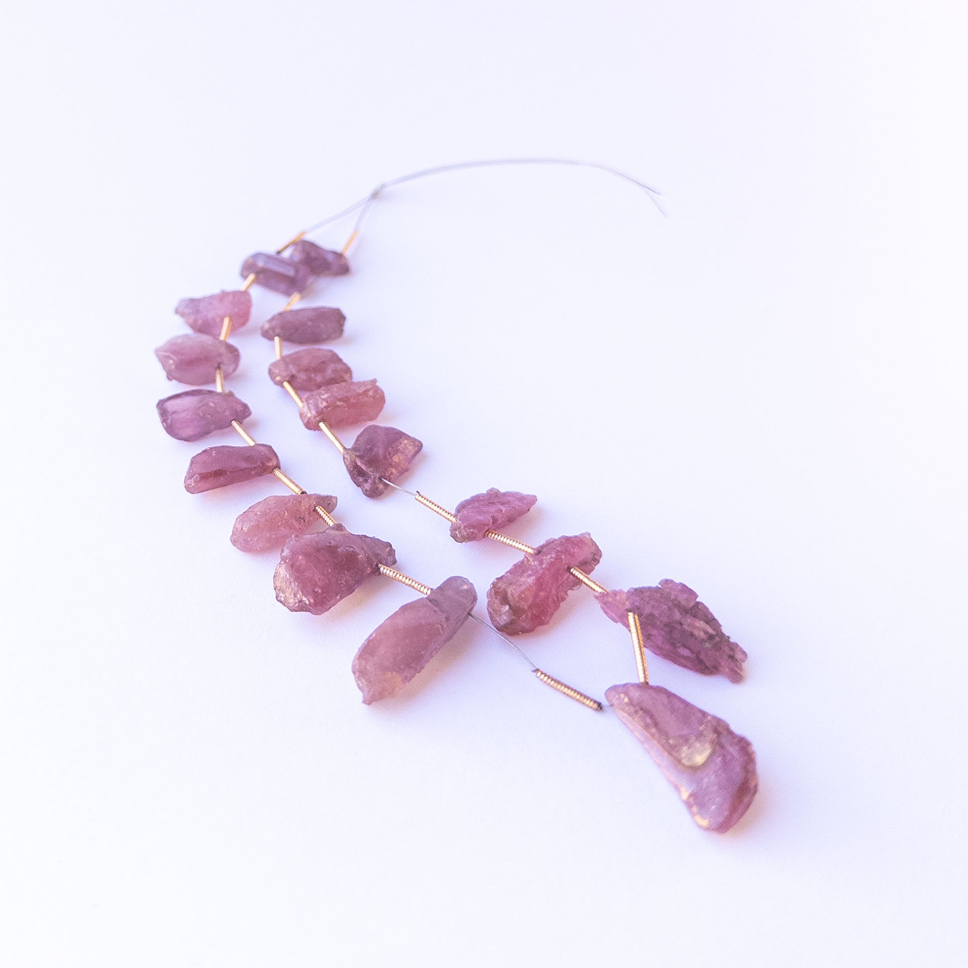 Authentic ruby gemstone beads with raw drilled rough cuts, ideal for handmade jewellery components.