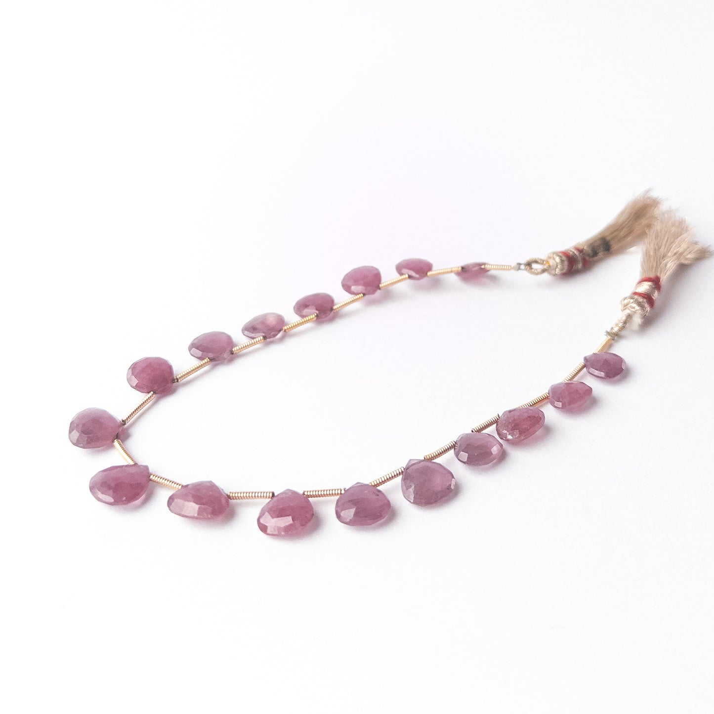 Genuine Ruby gemstone beads showcasing vivid colour and shine, perfect for premium jewellery design projects.