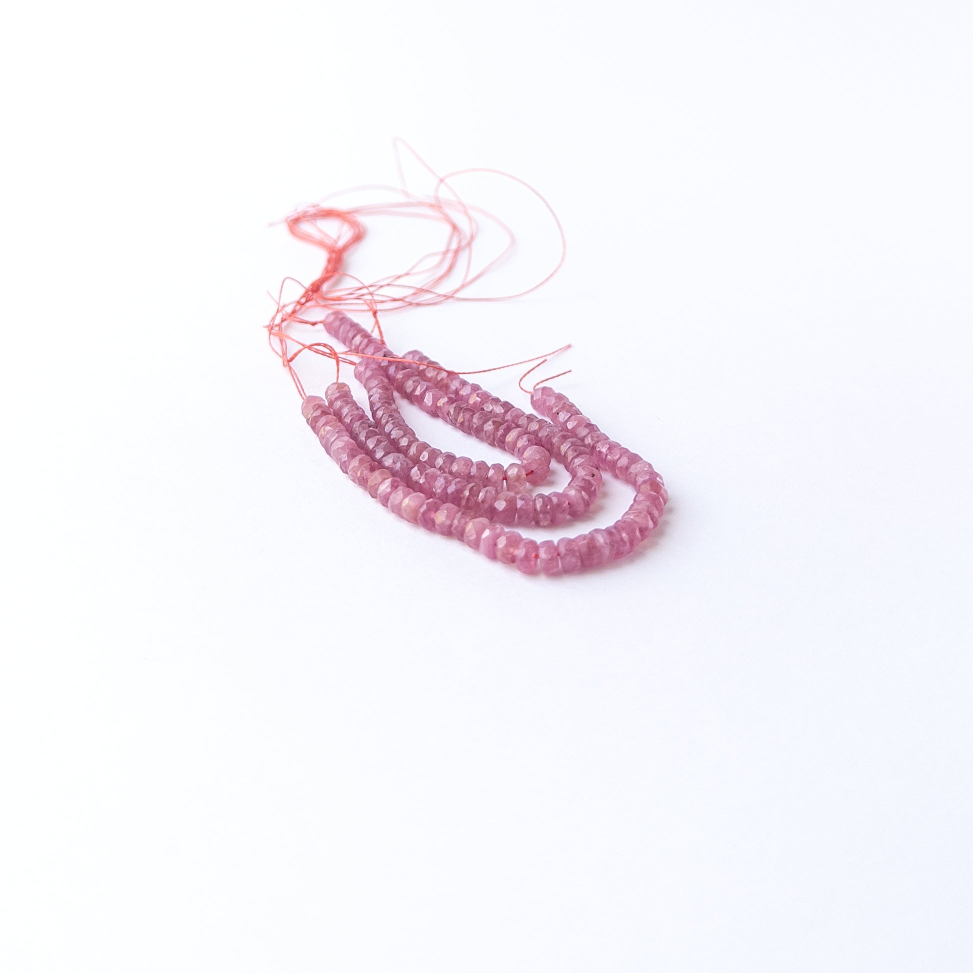 Genuine Ruby stone beads showcasing vivid colour, fine faceting and premium handmade jewellery quality.