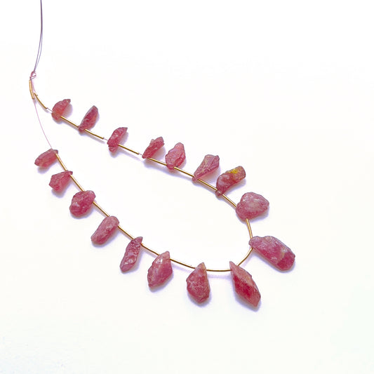Ruby rough beads with deep red tones for DIY jewellery. 
