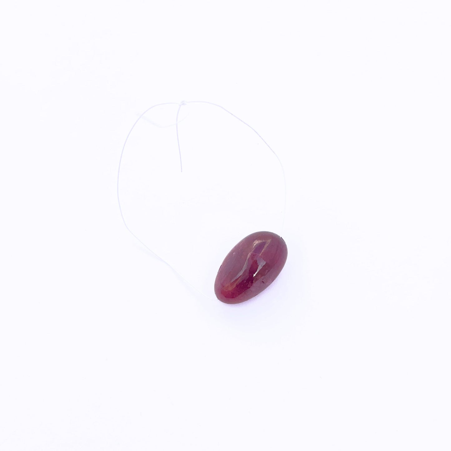 Ruby | Smooth Drilled Tumble | 22 x 13.4mm Bead Size | 1 Piece | 38 Carats