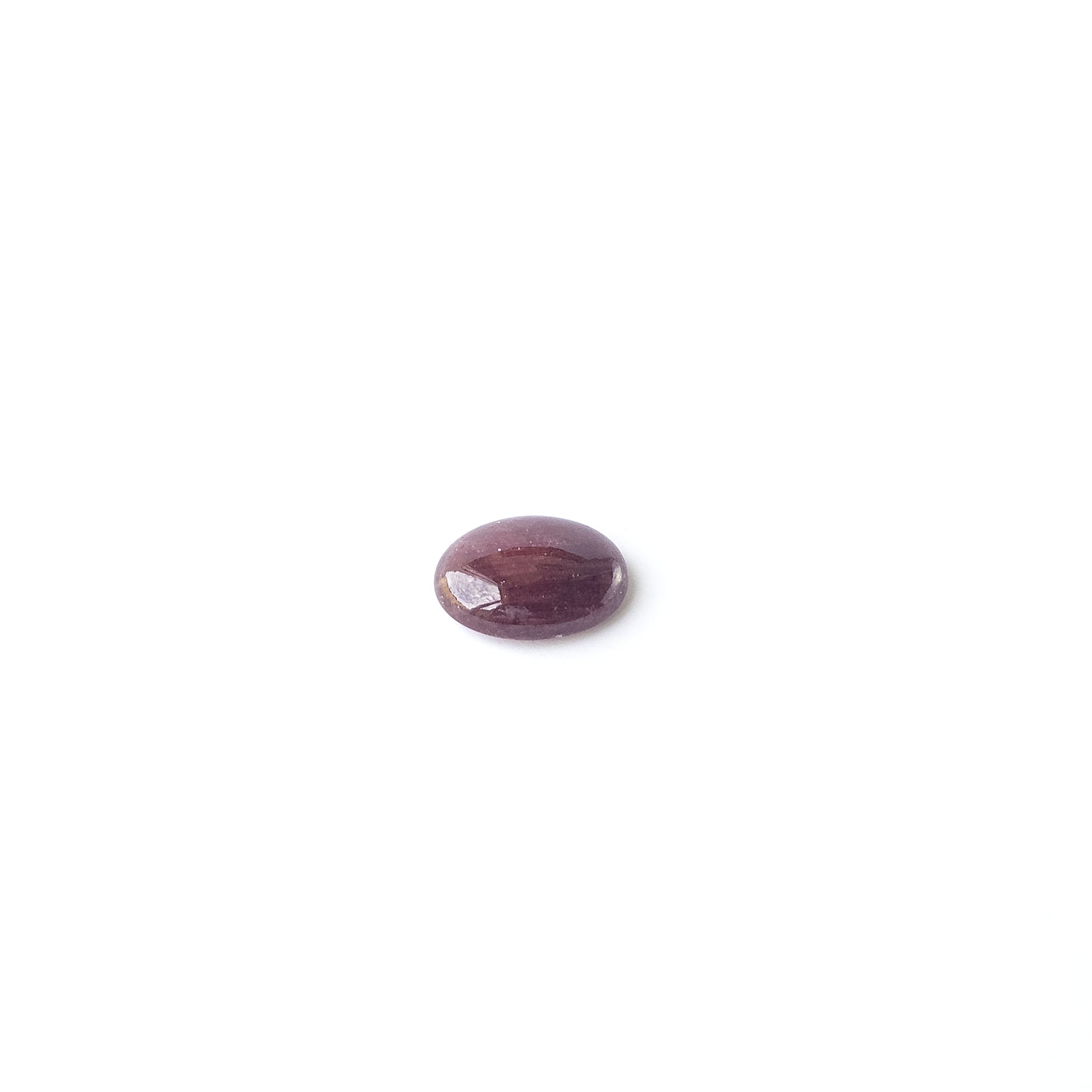 Authentic Ruby cabochon stone bead with smooth oval cut, ideal for genuine gemstone bead jewellery making.