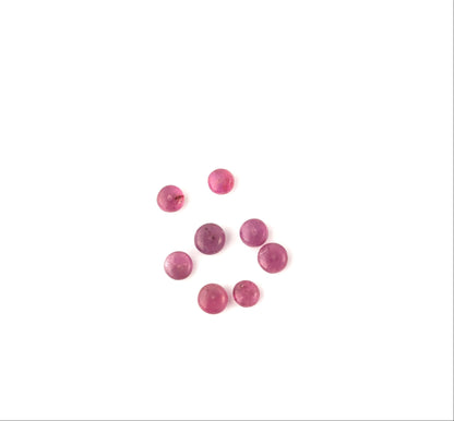 Genuine Ruby smooth rondelle beads, 5.5–6mm, sold as 8 pieces totalling 9 carats for handmade jewellery
