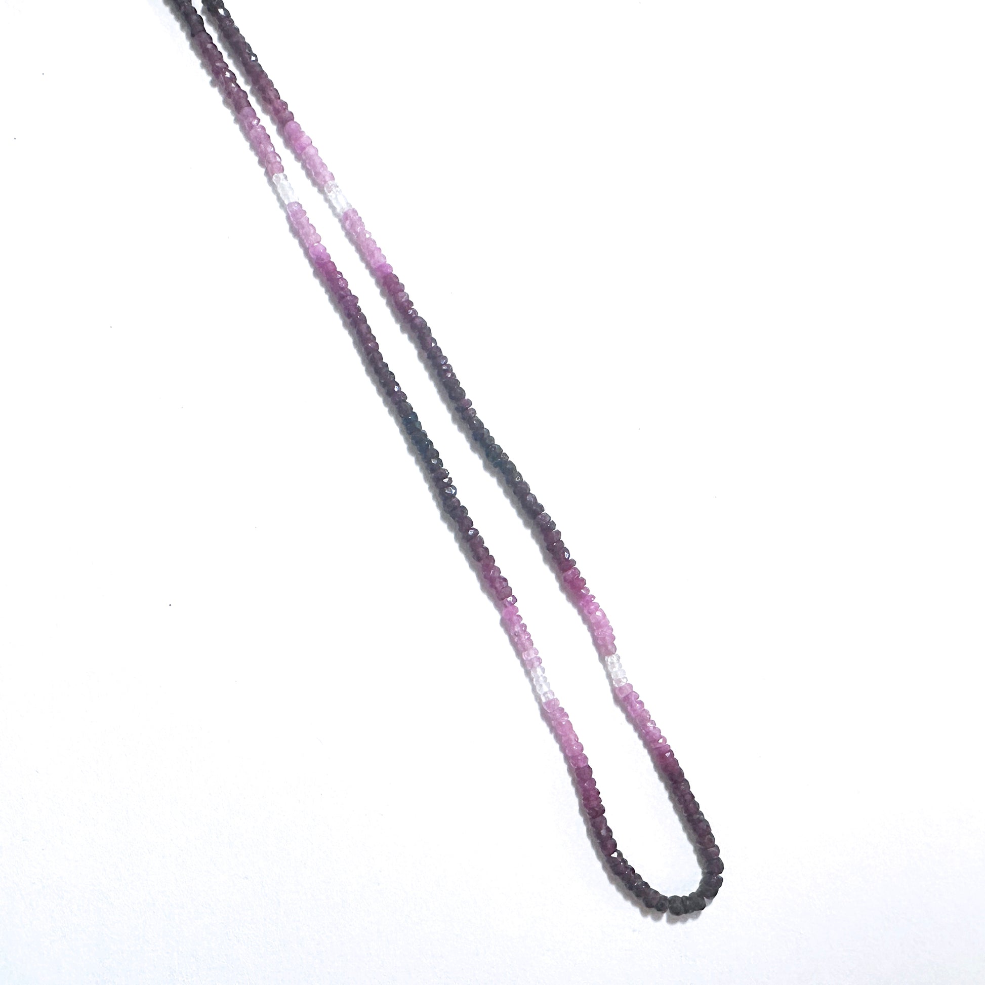 Premium shaded ruby beads in rondelle cut with radiant shine and elegant colour gradient.