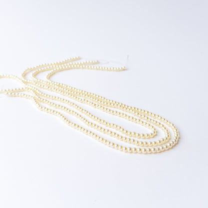 Authentic Shell Pearl stone beads in smooth round cut, ideal for handmade jewellery components.
