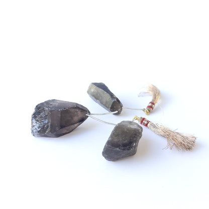 Genuine Smoky Quartz gemstone beads showcasing raw organic form, smoky brown colour and handmade jewellery quality.