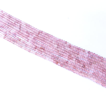 Strawberry Quartz | Faceted Rondelle | 2.3-2.4mm Bead Size | 32cm Strand Length