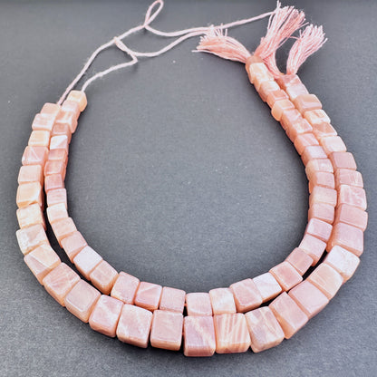 Handmade jewellery components featuring 5.5-6mm and 6.5-7mm Sunstone stone beads.