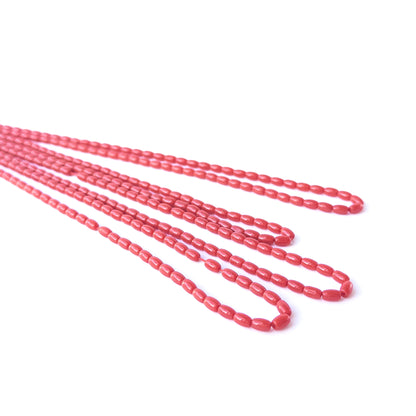 Handmade jewellery components featuring Taiwan Coral beads with refined polishing and organic coral colour.