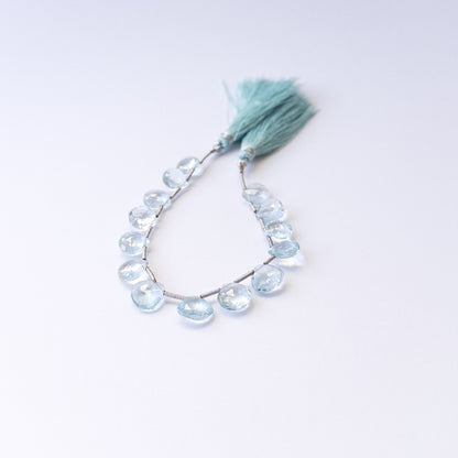Authentic Topaz gemstone beads featuring sparkling faceted briolette cuts ideal for DIY jewellery making.
