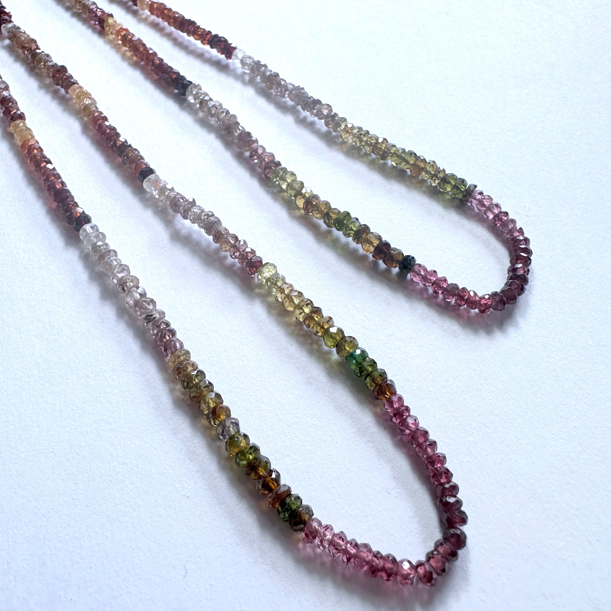 Premium Tundra Sapphire rondelle beads with consistent sizing and elegant clarity.